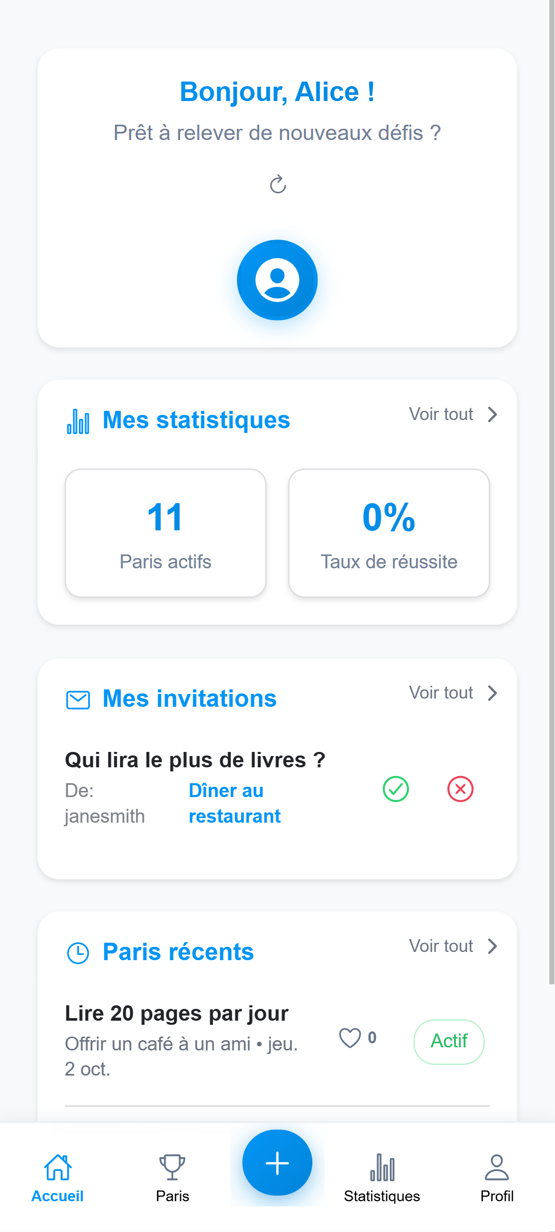 Wooden Bet - Interface de l'application mobile